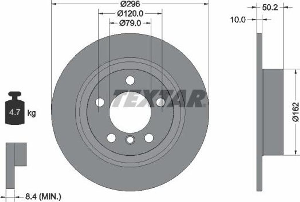 TEXTAR Bremsscheibe Artikel: 92294003