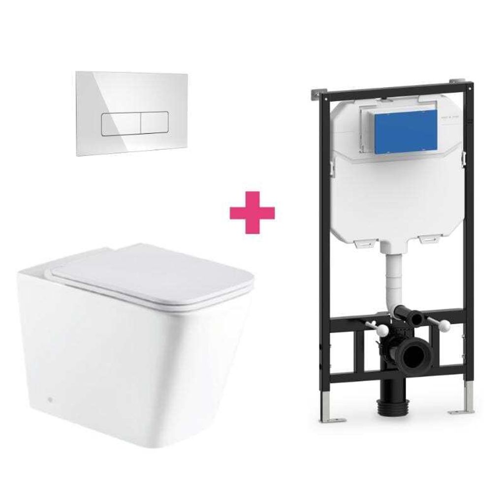 Wand-WC PISA Komplett-Set weiß