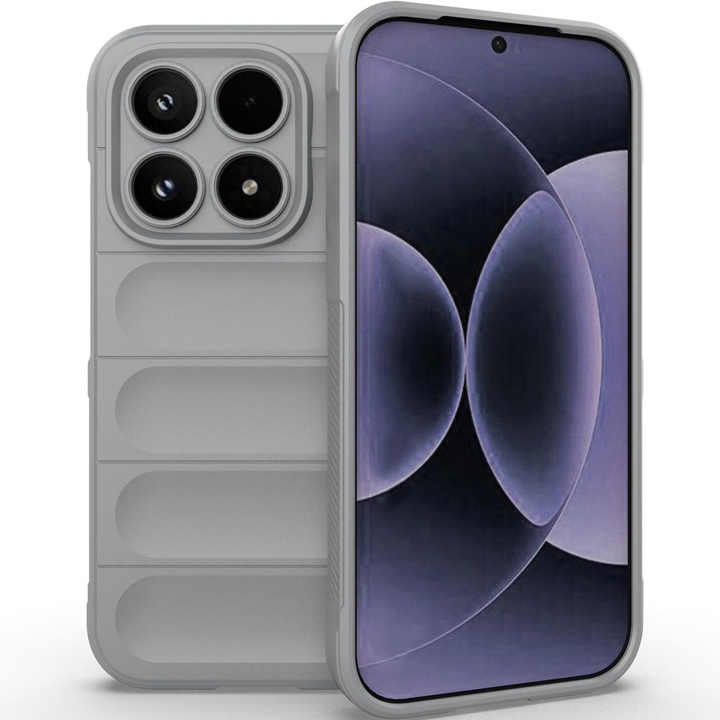 Handyhülle für Xiaomi 17 Weich TPU Silikon Stossfest Anti-rutsch Hülle Grau