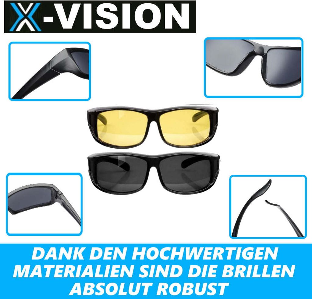 X-VISION Sonnenbrille Nachtsichtbrille Überziehbrille Produktbild 3