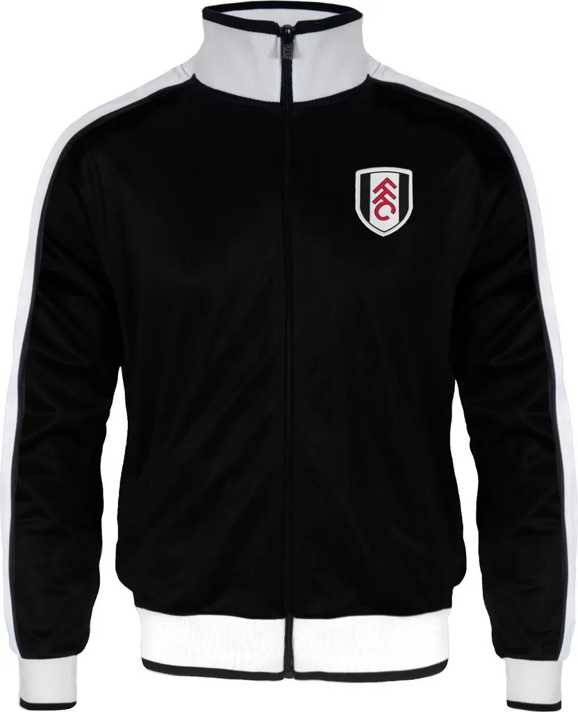 Veste de survêtement Fulham FC GF289 Homme Noir et Blanc Taille L
