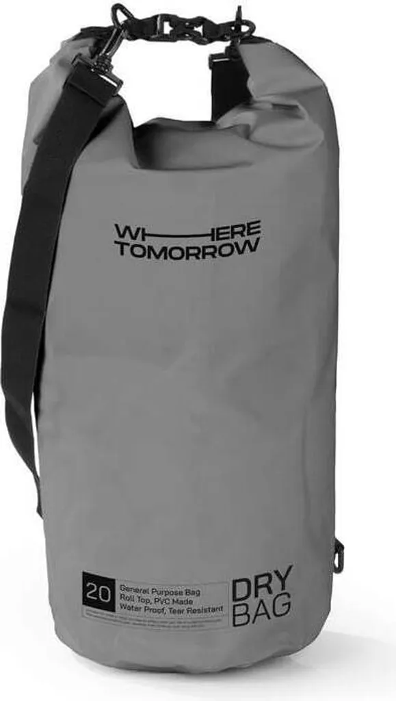 Borsa Impermeabile Where Tomorrow 20L Grigia - Sacca Stagna Professionale