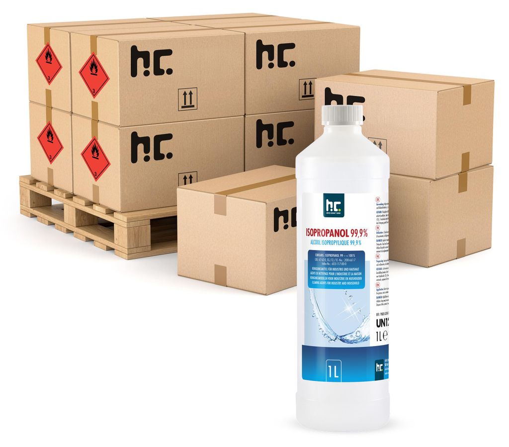 1 L Isopropanol 99,9% zur Flächenreinigung, als Lösungsmittel für Fette, Harze, Lacke, Tinte
