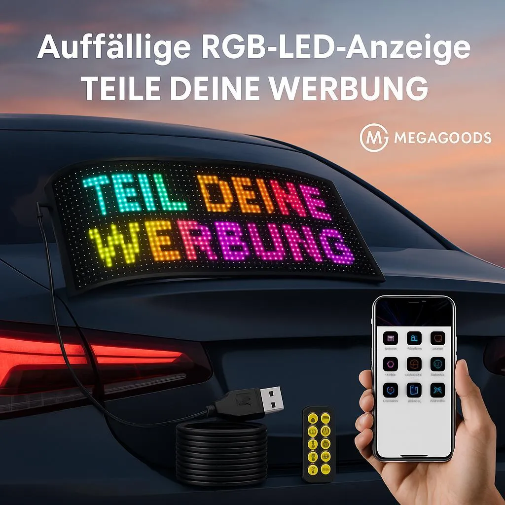 Panneau publicitaire LED souple et connecté pour vitres de véhicule