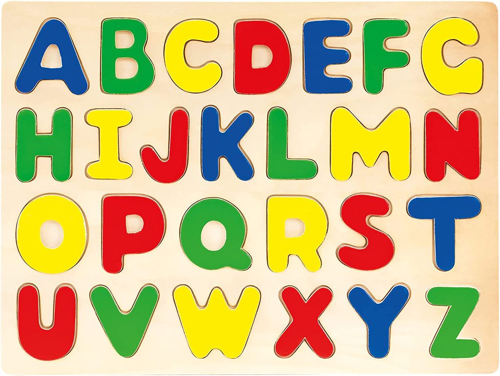 Bino Dřevěné vkládací puzzle abeceda Obrázek produktu 