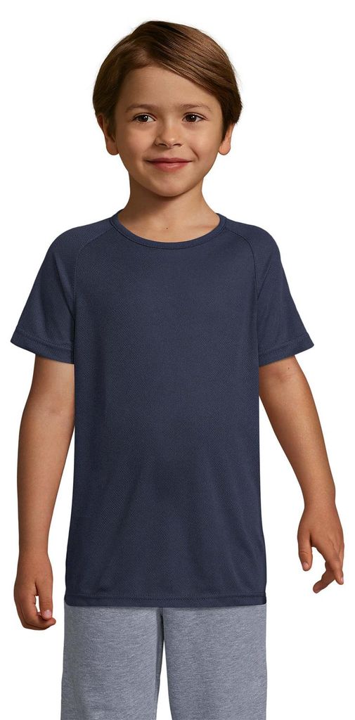 SOLS - "Sporty" T-Shirt für Kinder Raglanärmel LT2036 (140) (Dunkelblau)