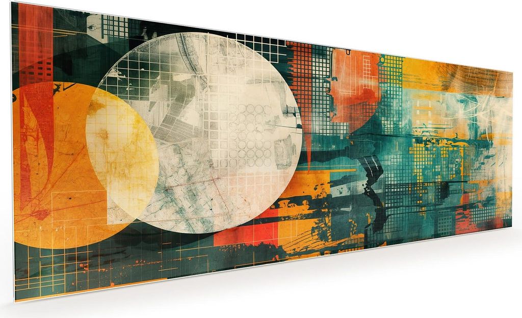 Küchenrückwand Spritzschutz Glas mit Motiv Abstrakte Geometrie 40 x 40 cm