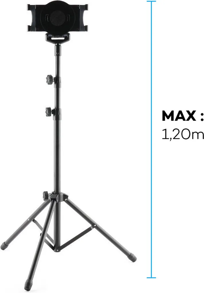 Trépied pour Tablette Idéal Visioconférence et Lecture : Hauteur 120 cm