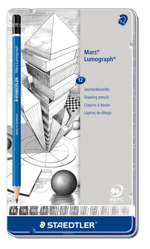 STAEDTLER Bleistift Mars Lumograph 12er Metalletui