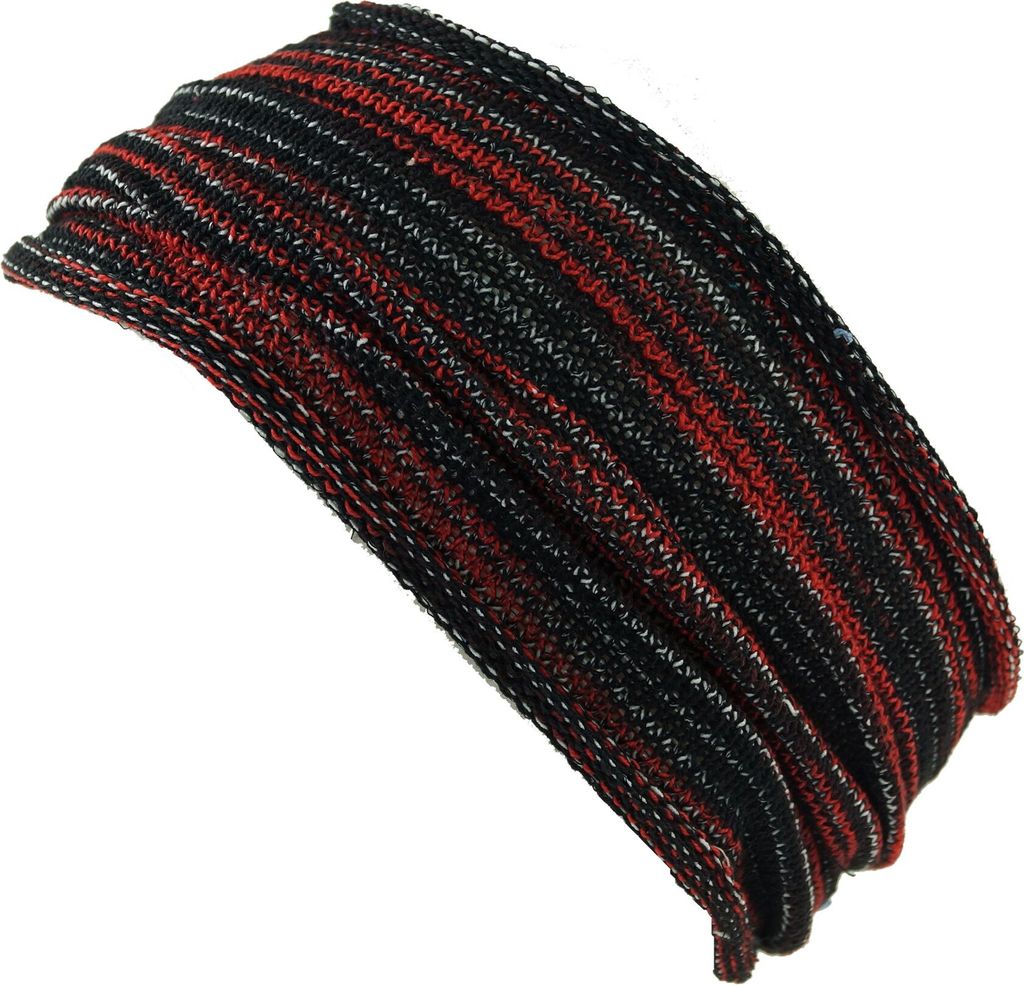Magic Hairband, Dread Wrap, Schlauchschal, Stirnband - Haarband Schwarz/rot, Uni, Baumwolle,Elasthan, Stirnbänder