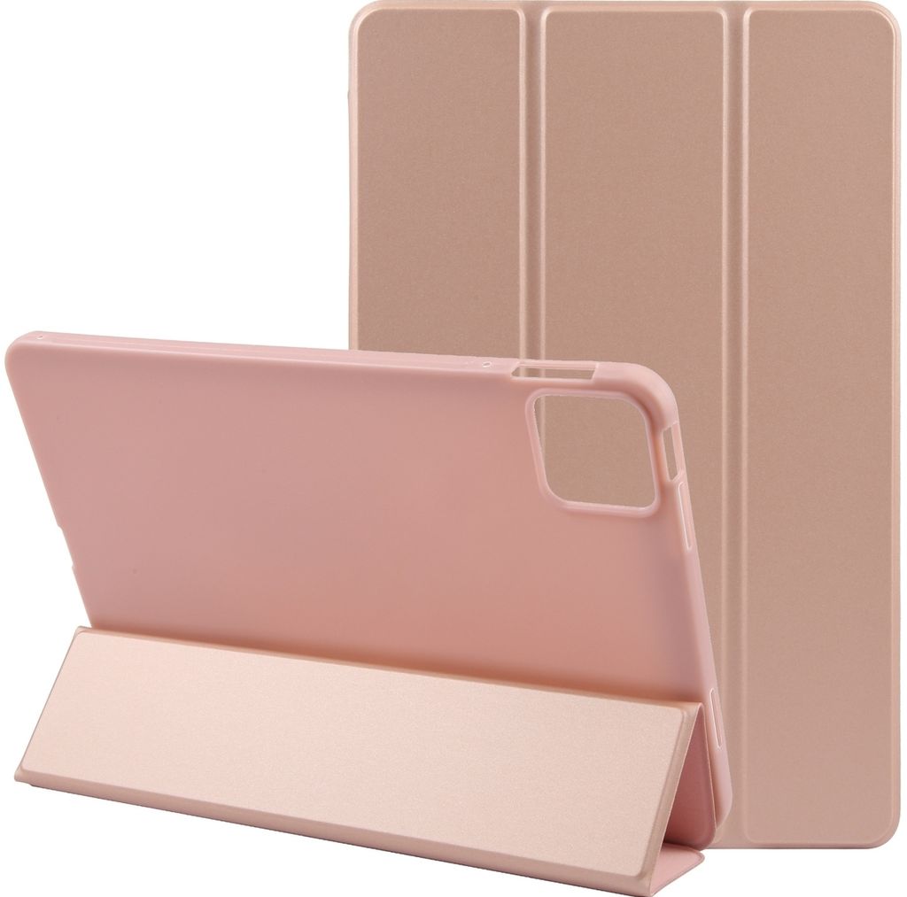 Mobigear Tri-Fold Gel iPad Air 11 Zoll (2025) Hülle TPU,Kunstleder Klapphülle - Roségold