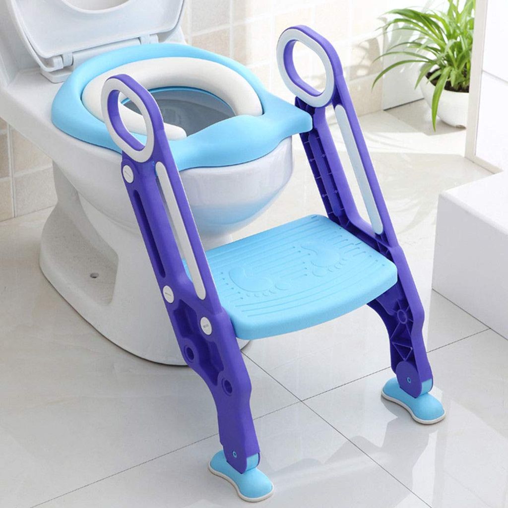 Toilettentrainer Kinder Toilettenstuhl Toilettensitz mit Treppe WC Sitz 