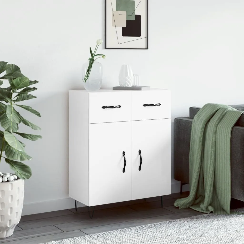 Madia Moderna Bianca Lucida 90cm - Organizer Elegante The Living Store
