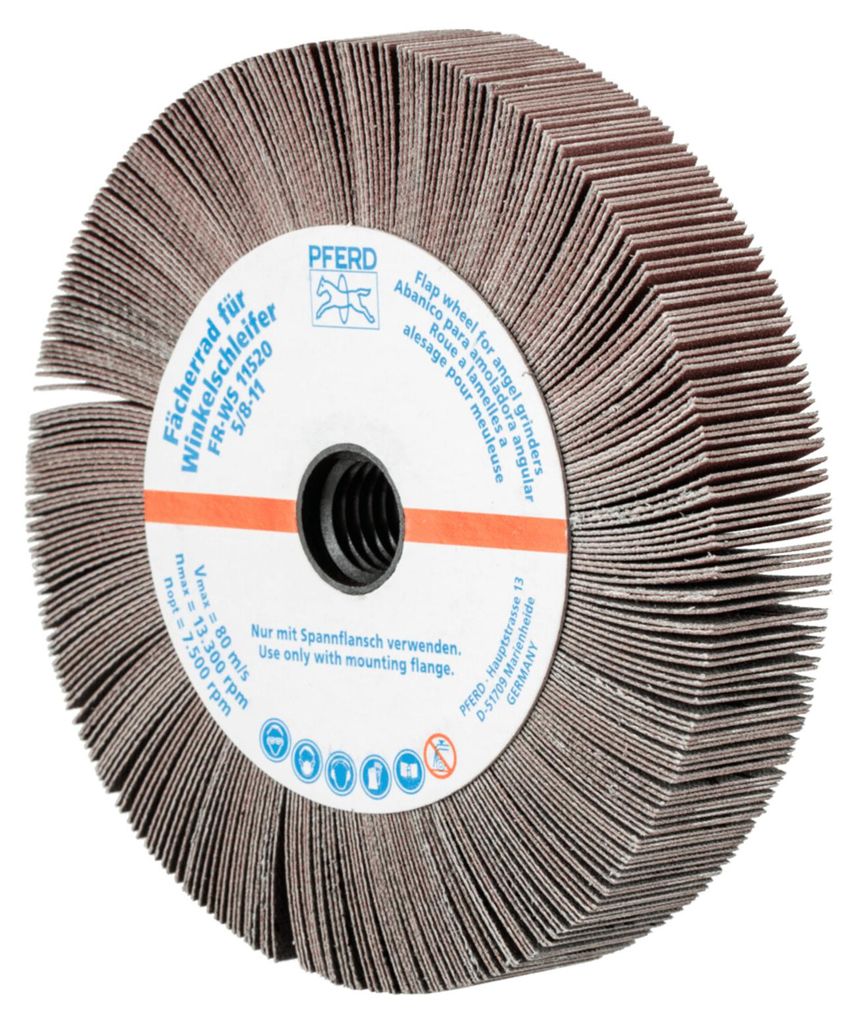 PFERD TOOLS Lamellenschleifrad für Winkelschleifer FR WS Ø 115x20mm 5/8-11 A320 universelle Anwendung 2 Stk