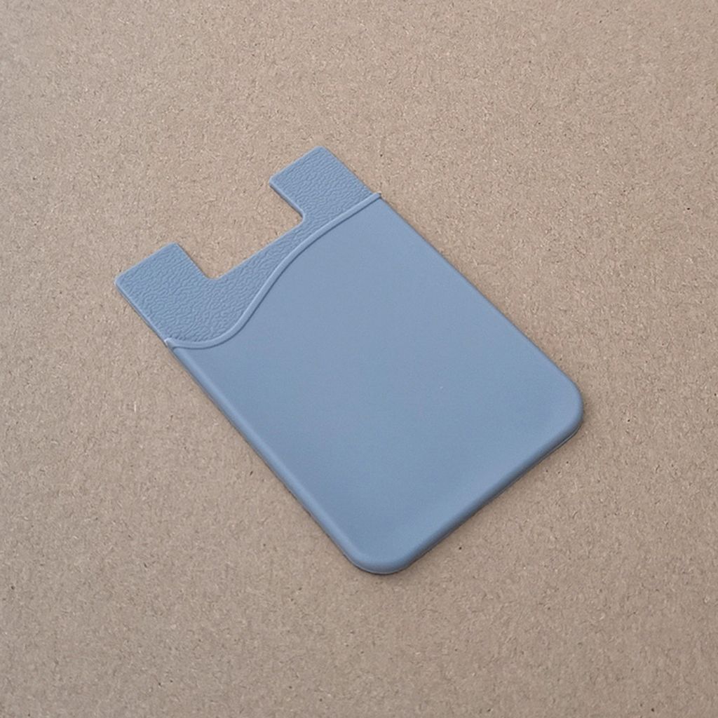 2PCS-Kartenhalter Einschichtiger Multifunktions-Silikon-Telefon-Brieftasche für Bankkarte-Hellgrau