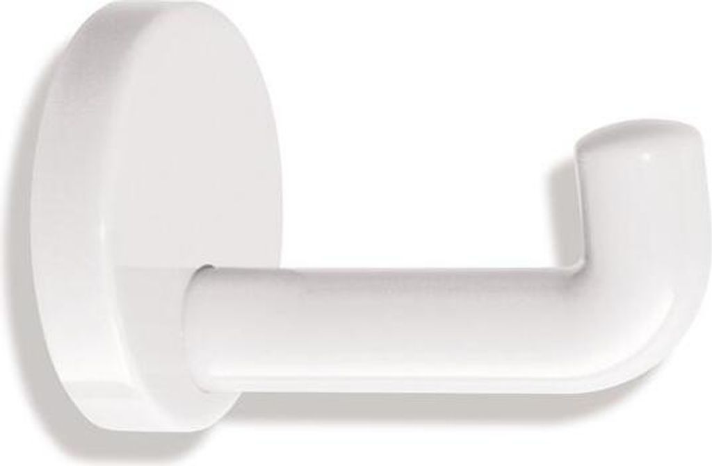 Einzelhaken 477.90B030 einfach A.100mm PA 99 reinweiß ma D.70mm HEWI