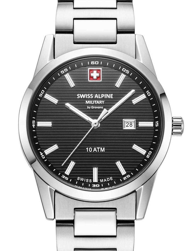 Swiss Alpine Military Damenuhr Argos silber schwarz Produktbild 