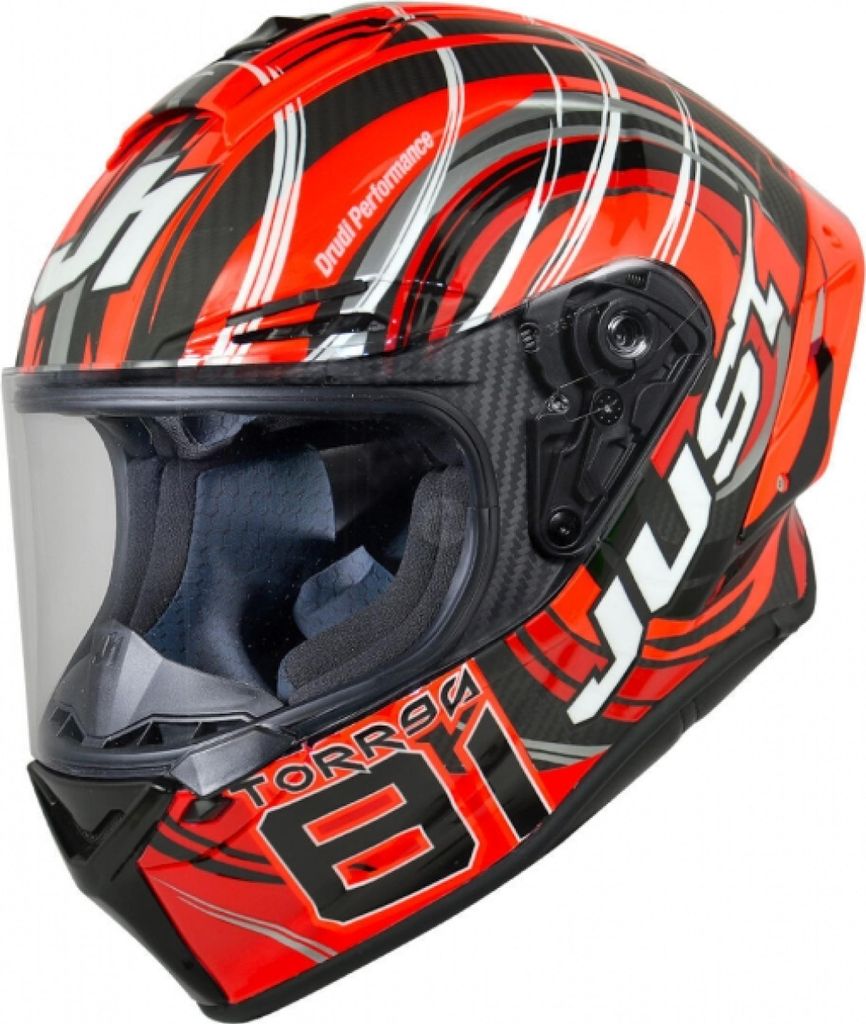 Casco replica Just1 J-GPR Torres, color: rojo/, talla: S Imagen del producto 