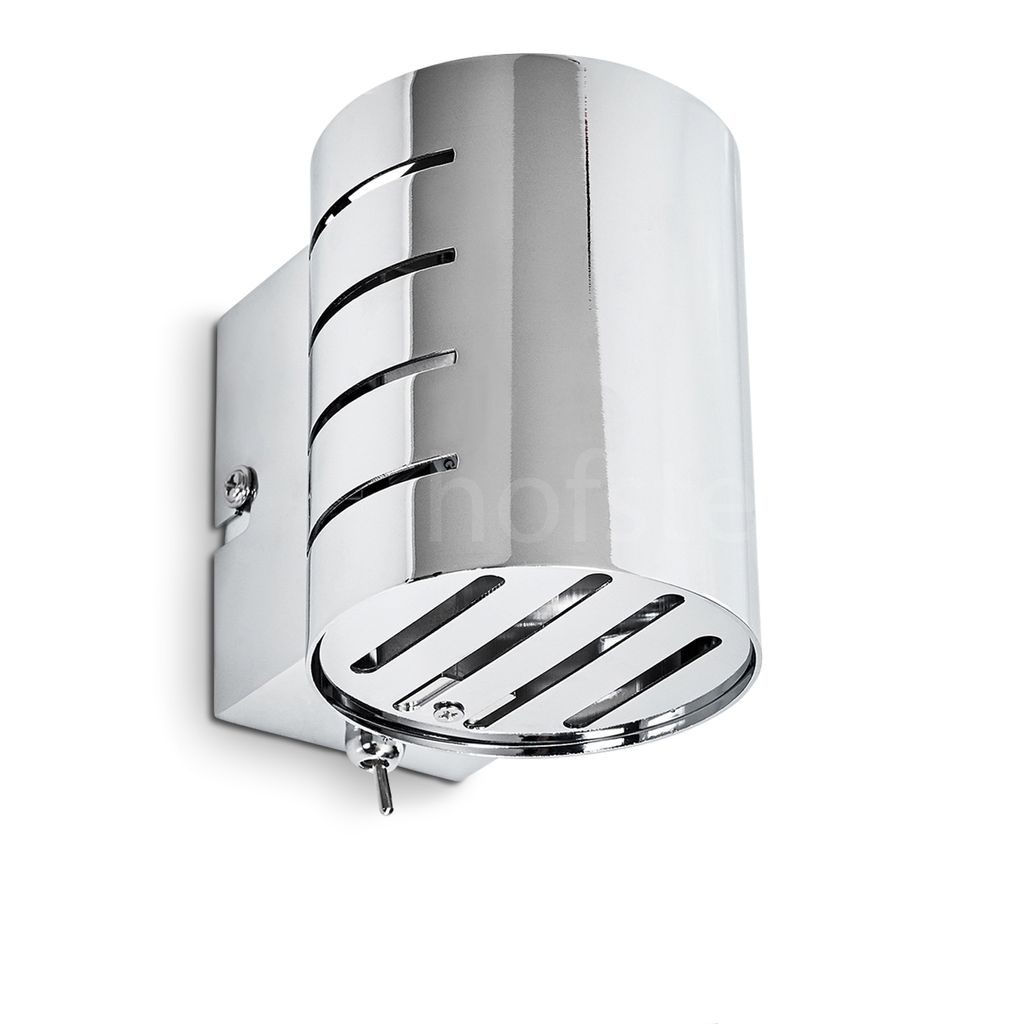 Terne »Terne« moderne Wandlampe aus Metall in chrom