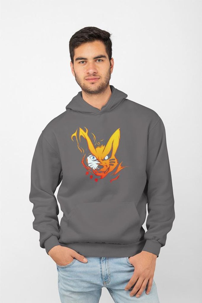 D&B Uni Hoodie AN00006 Naruto Anthrazitgrau-Größe 2XL