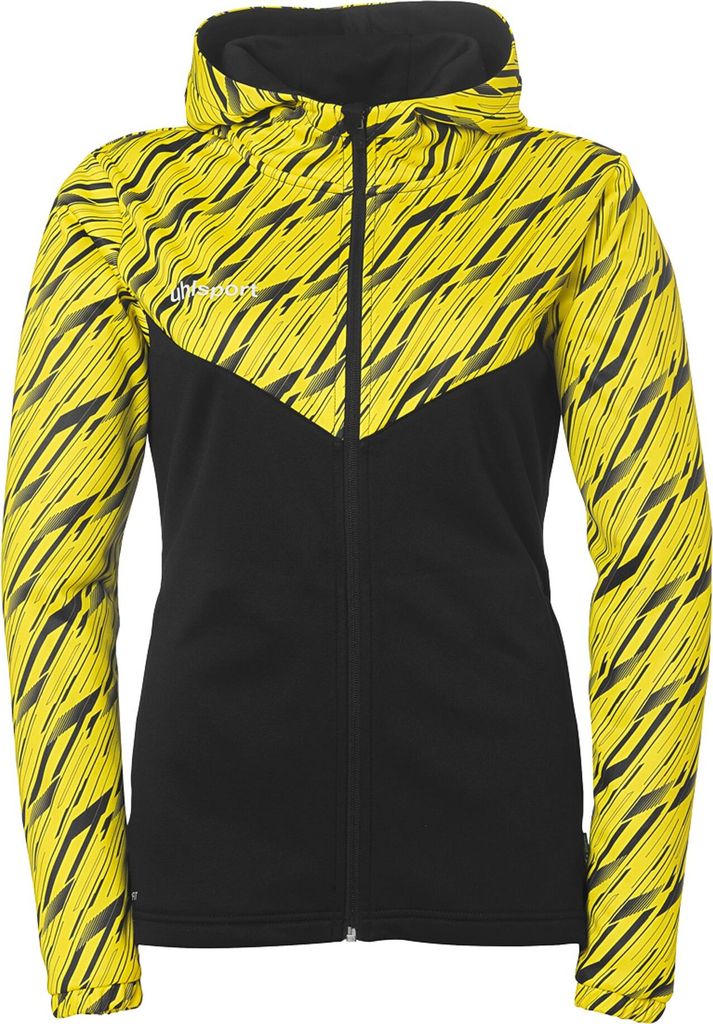 Uhlsport Progressive 28 Kapuzenjacke Damen - Schwarz / Lime