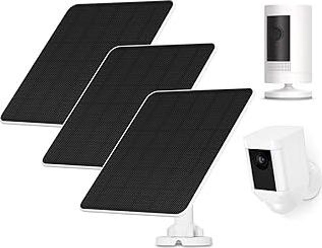Solarpanel für Ring Kamera, 5W Kamera solarpanel Ladegerät für Ring Stick Up Cam/Pro Batterie, Spotlight Cam/Pro/Plus Batterie, Wyze Batterie Ca...