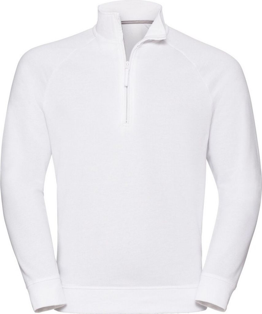 Russell - "Authentic" Sweatshirt mit kurzem Reißverschluss für Herren BC4655 (XL) (Weiß)