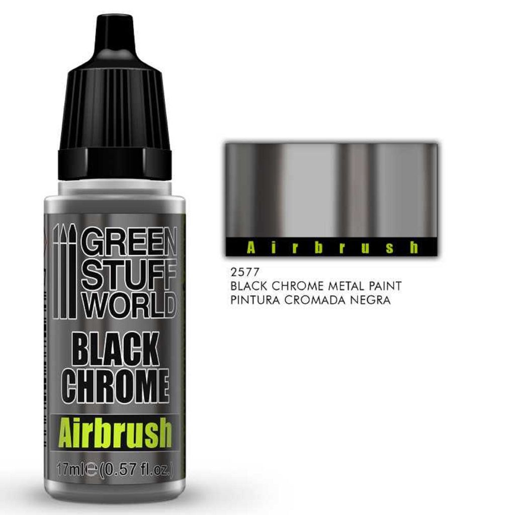 Green Stuff World - Metall-Effekt Schwarz-Chrom, 17 ml