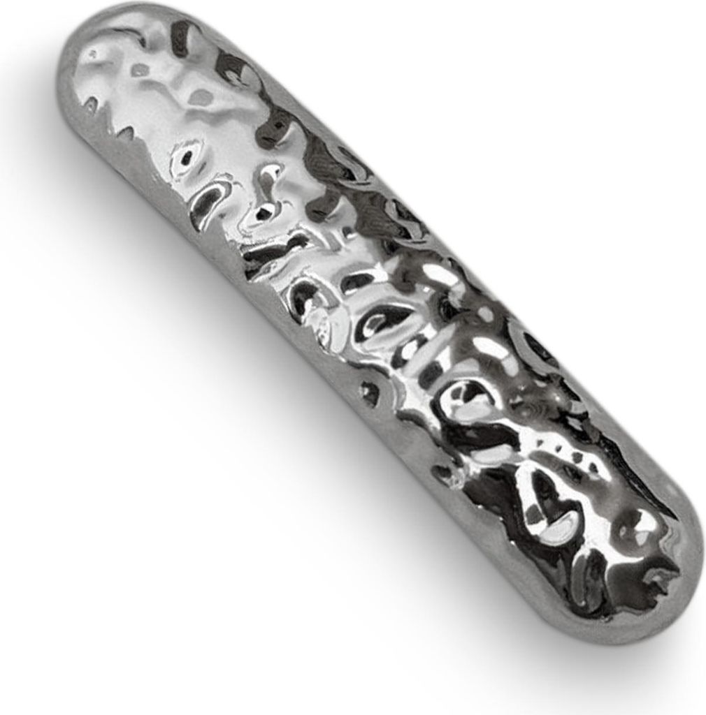 Stilvolle Haarspange aus Edelstahl – skulptural & silberfarben