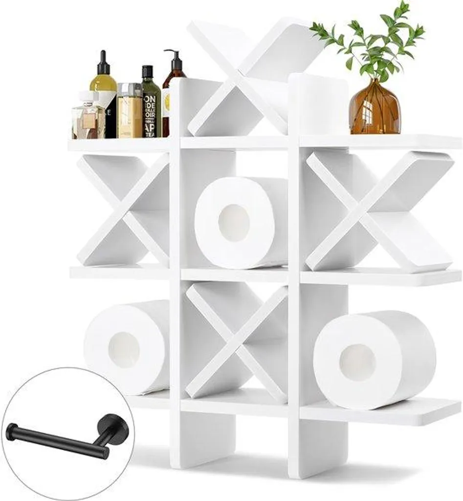 Porte-papier hygiénique mural étanche moderne avec étagère de rangement