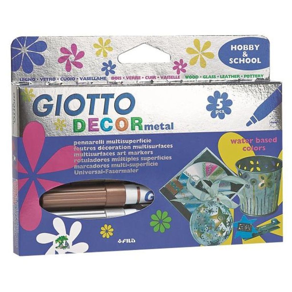 GIOTTO Decor Penne in fibra di metallo, confezione da 5 Immagine del prodotto 