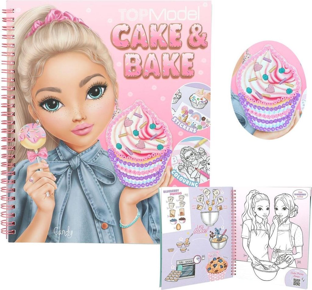 TOPModel Cake & Bake Malbuch mit Pailletten
