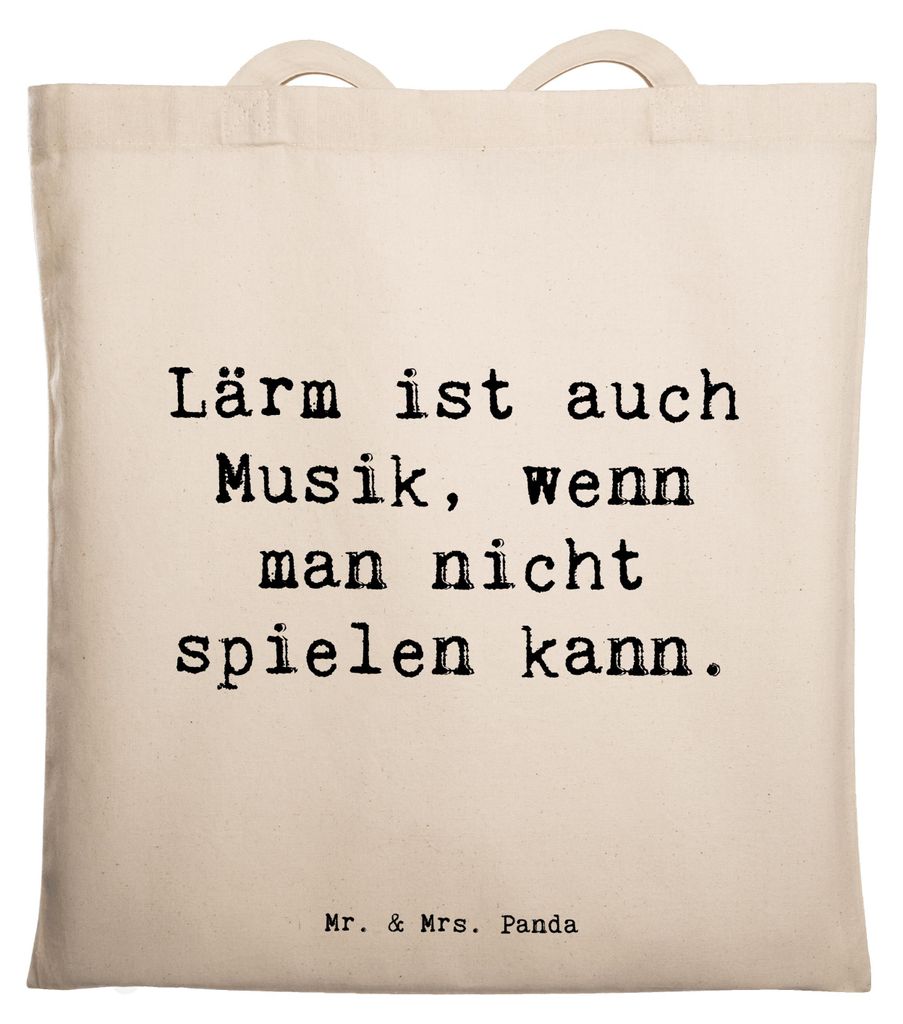 Mr. & Mrs. Panda Jutebeutel Spruch Schlagzeug Lärm - Transparent - Geschenk, Beats, Beutel, Musik, Lernen, Präsenz, Musiker, Tasche, Shopping, To...