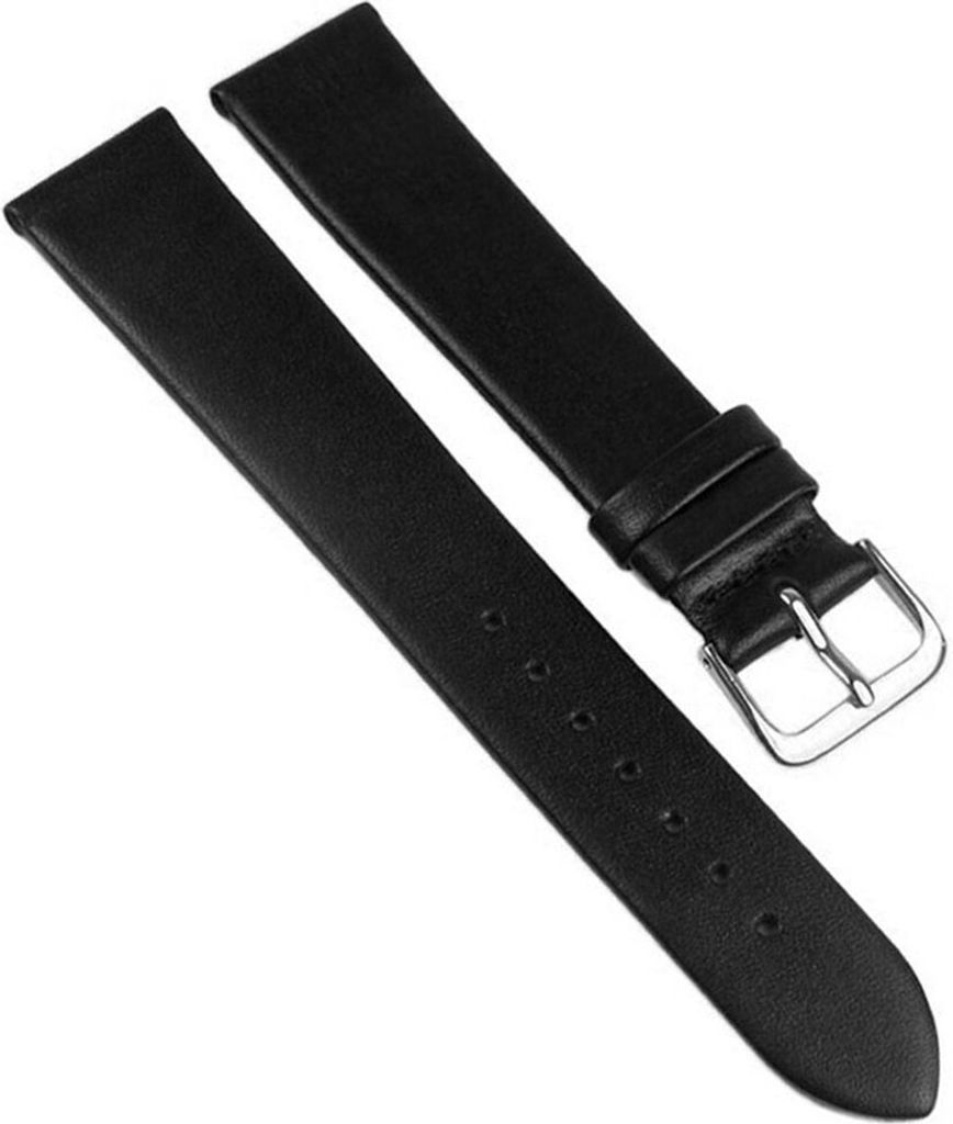 Uhrenarmband Nappaleder schwarz 24316S, Stegbreite:14mm