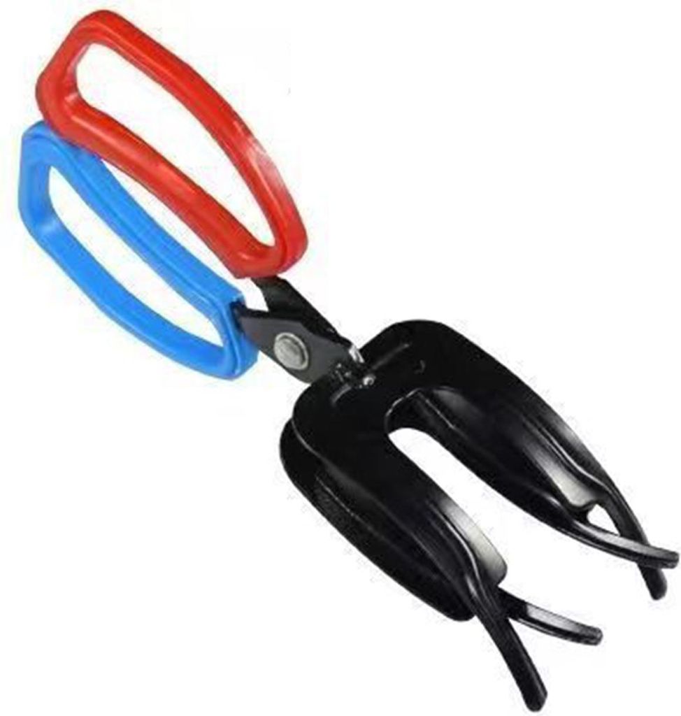 1/2 Stück 3-Klauen-Fischgreifer mit ergonomischem Griff, rutschfester tragbarer Angelzangengreifer aus Metall, multifunktionale Fischgriffklemme