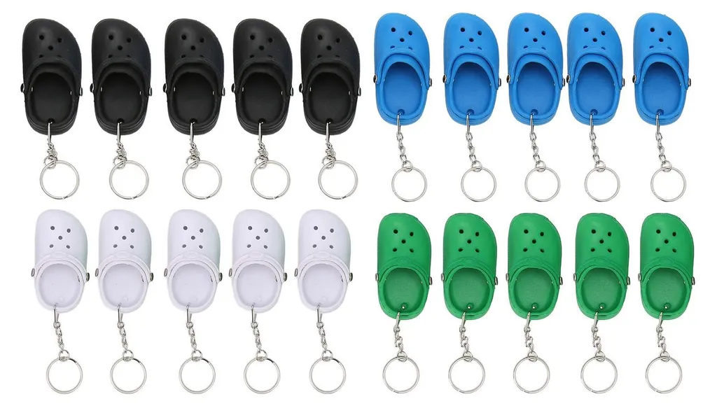 Lot de 20 porte-clés mini sandales pour décoration de sacs et cadeaux DIY