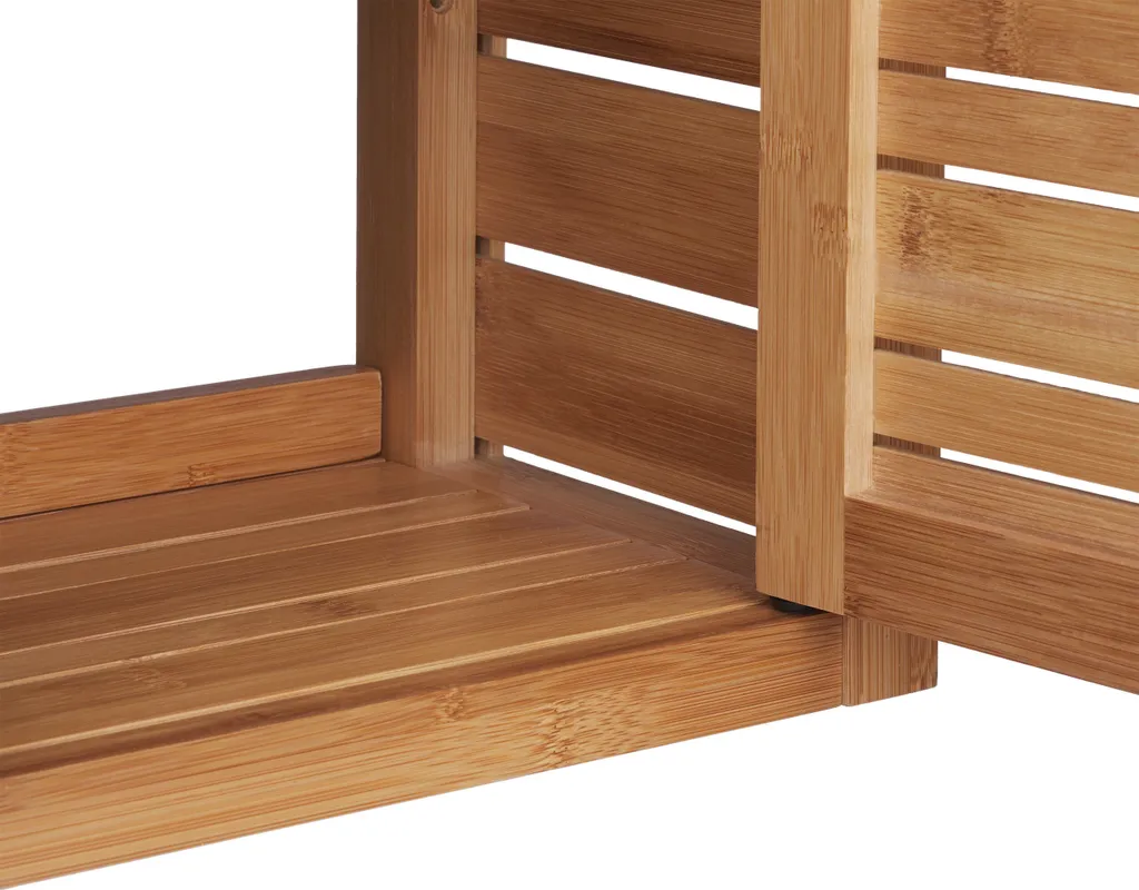 Armoire murale en bambou Relaxdays - Meuble de rangement compact
