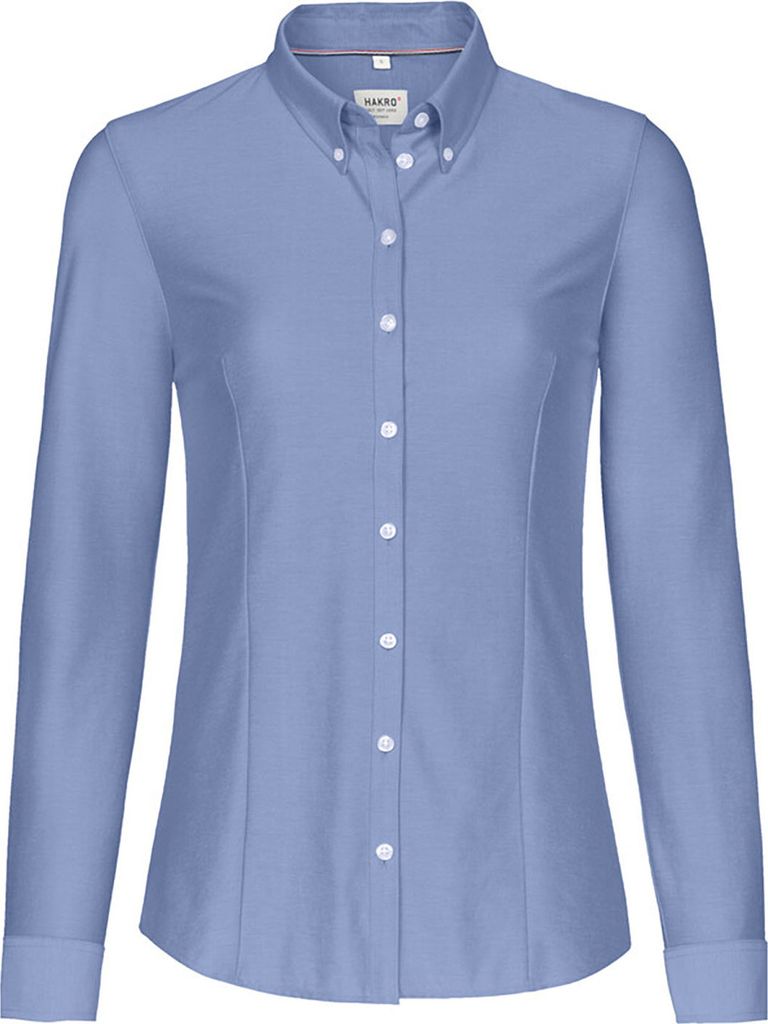 HAKRO Bluse Natural Stretch 129, ozeanblau, 2XS