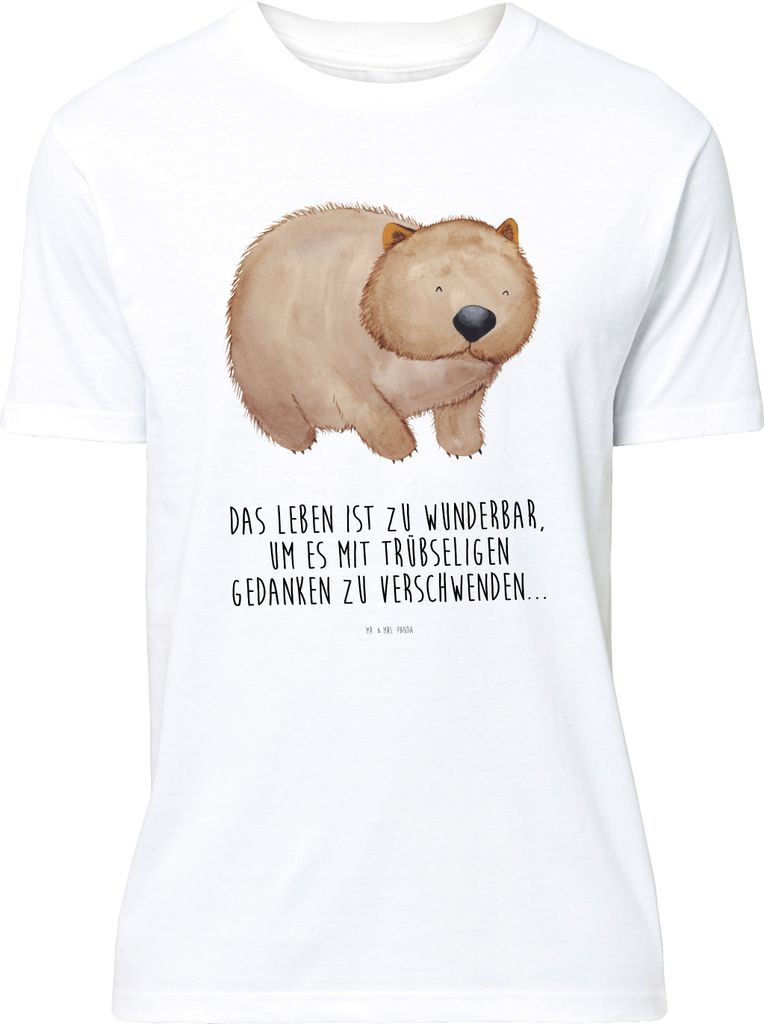 Mr. & Mrs. Panda T-Shirt Wombat - Weiß - Geschenk, Das Leben Ist schön, Lustige Sprüche, S, Shirt, Spruch-Shirt, Australien, Spruch, Motivation,...