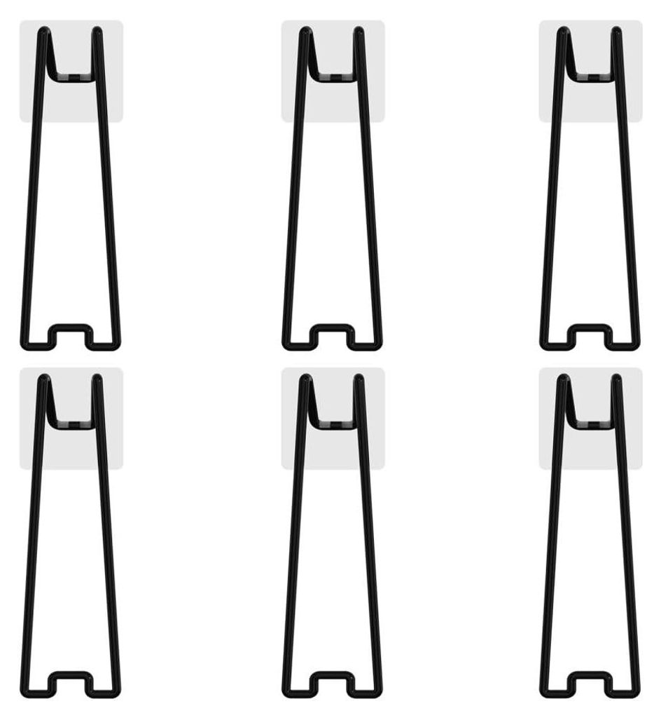 Bilderrahmenhalter, 6 selbstklebende Ständer, Fotohalter aus Edelstahl, Rahmenhalter für Gemälde und Fotoalben, Heimdekoration