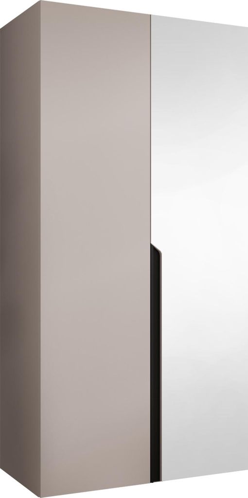 MIRJAN24 Kleiderschrank Mila 2 100 mit Spiegel, Schlafzimmer, Kleiderschrank, mit zwei Drehturen und mit Kleiderstange, Modern, Garderobenschrank (...