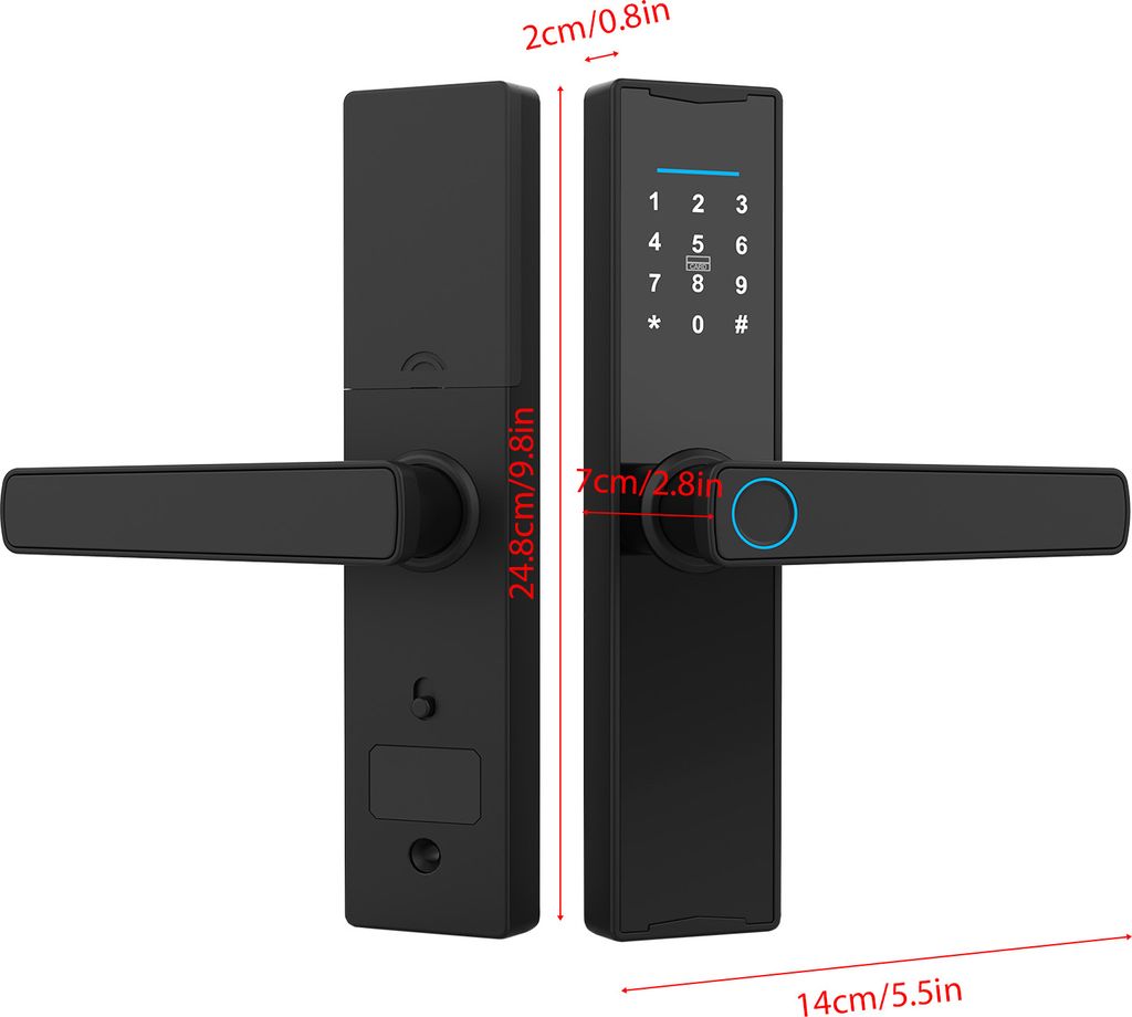 Irishom Smart Lock Türschloss - Fingerabdruck & Passwort 5 Entriegelungsmethoden