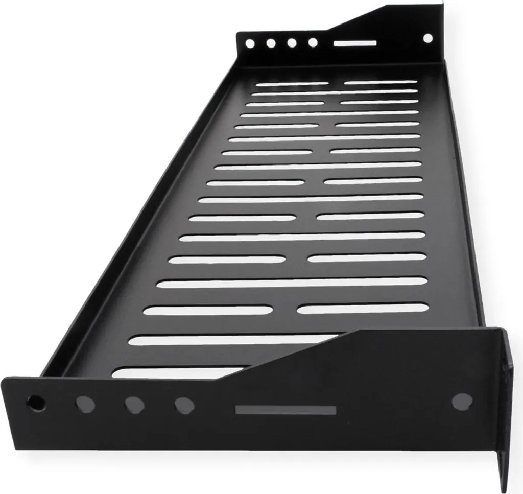 VALUE Ripiano Rack 19 Pollici 1U - Profondità 15cm Nero Opaco - 4