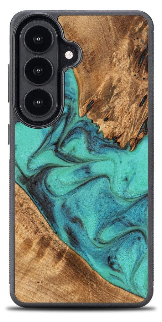 Holzhülle für Galaxy S26 Plus, Bewood Unique Turquoise
