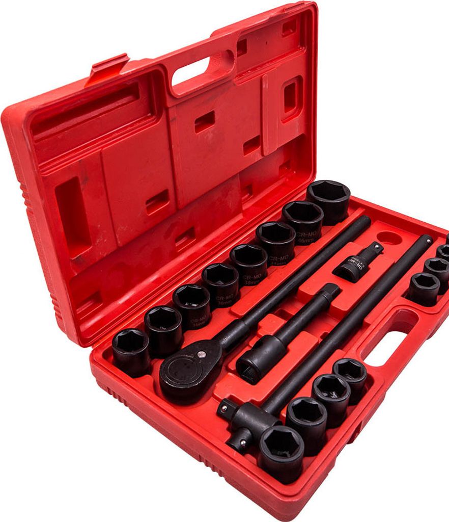Deep Impact Socket Sets 3/4" 21pcs 19mm-50mm Extension Drive Bar Socket Tool sat
