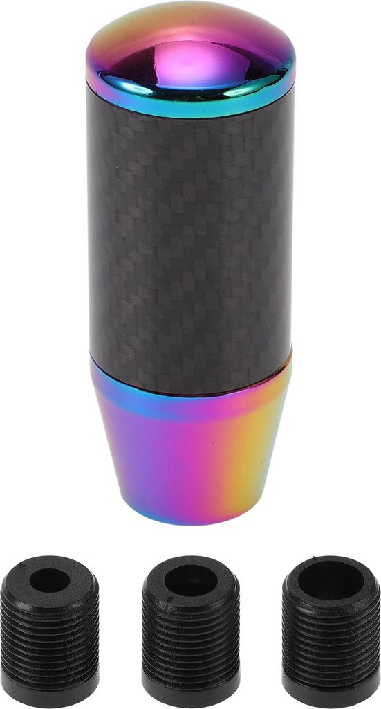 Auto Schaltknauf 9cm | Vorderer Schalthebelknauf Universal fš¹r Automatik- und Schaltfahrzeuge aus Carbonfaser Aluminiumlegierung Multicolor mit ...