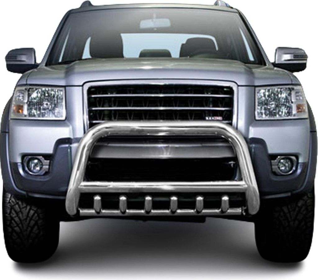 Edelstahl Frontschutzbügel für Ford Ranger 2007-2012 mit ABE Silber Rammschutz