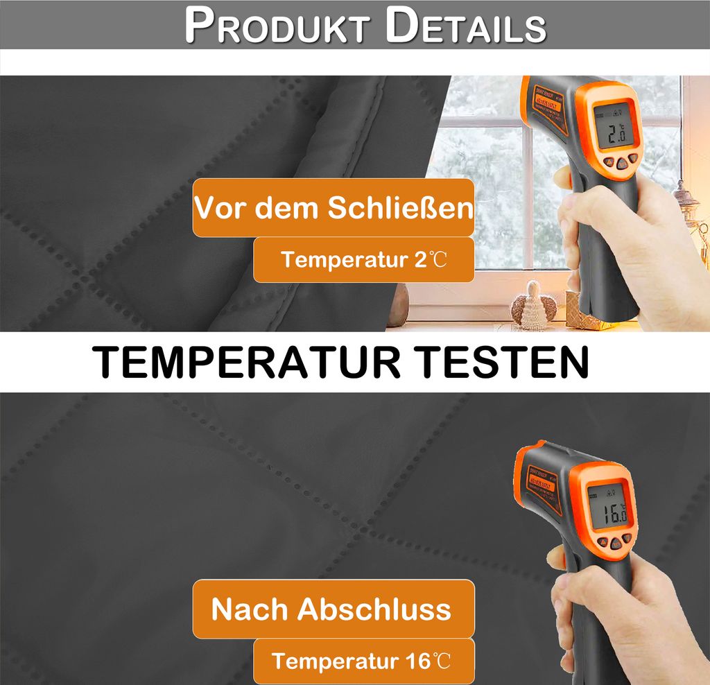 Thermovorhang Kälteschutz Kräuselband Stangendurchzug, Produktbild 3