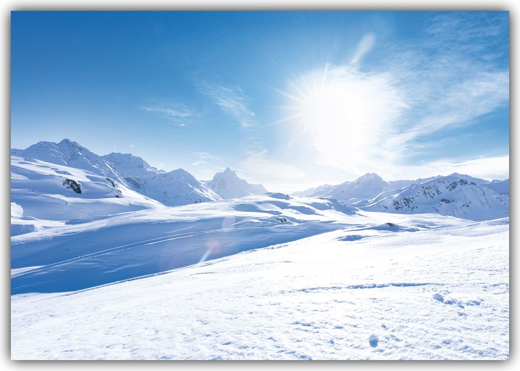XXL Poster 100 x 70cm (F249) Winterparadies Schnee im Produktbild 
