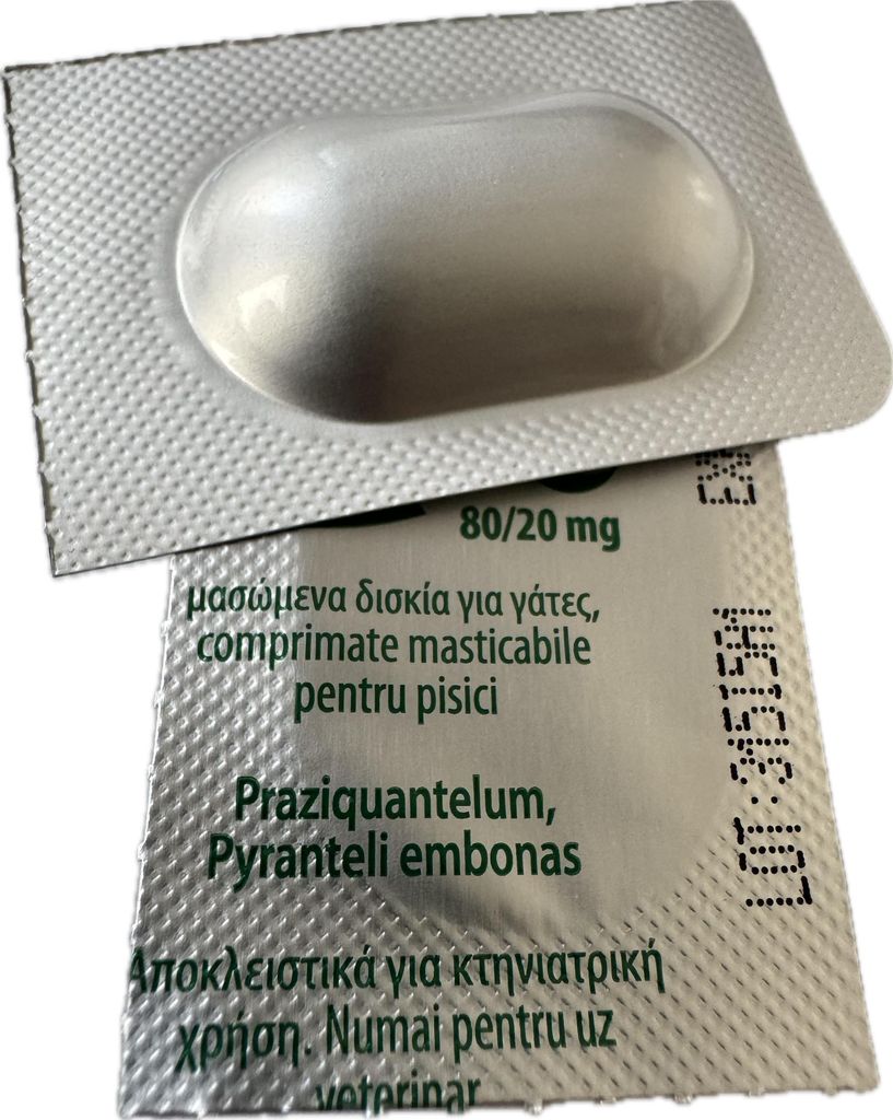 Tabletten für Katze, 2 Stück, Wurmkur, geeignet für Katzen Produktbild 